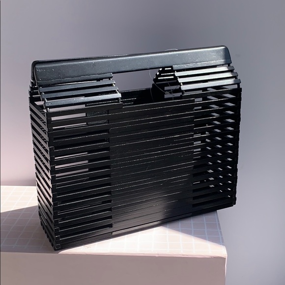 Urban Outfitters wooden black caged bag - Picture 2 of 8
